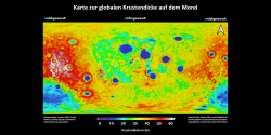 Karte zur globalen Krustendicke auf dem Mond auf Grundlage der Lunaserv GRAIL Crustal Thickness